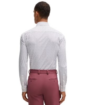 Men's Slim-Fit Geometric Print Performance Shirt