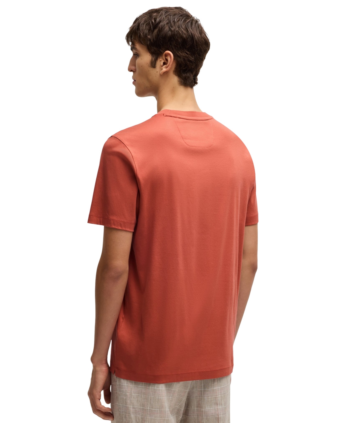 Hugo Boss Boss By  Men's Regular-fit Mercerized-cotton T-shirt In Orange