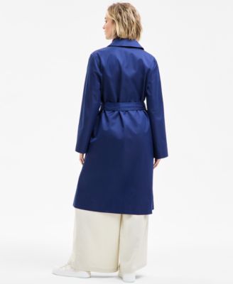 Flower Show Tie-Front A-Line Trench Coat, Exclusively at Macy's