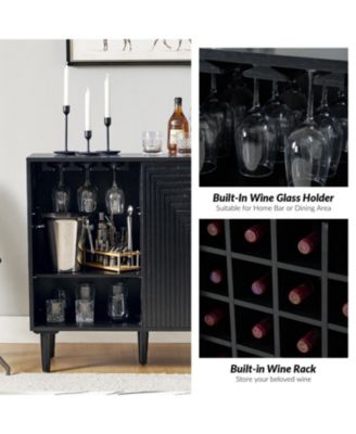 Alfred 34" Tall 2-Door Accent Cabinet with Adjustable Shelves