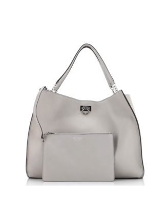 Большая кожаная сумка-тоут Trifolio от Salvatore Ferragamo, бывшая в употреблении