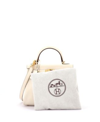 Бывшая в употреблении сумка Hermes Kelly 25 Light Swift с золотой фурнитурой