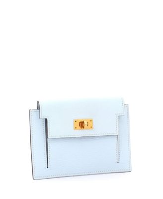 Карманный компактный кошелек Hermes Kelly, бывший в употреблении, Chevre Mysore
