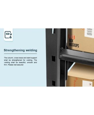 Garage Shelving Heavy Duty 72"H77"W Garage Storage Shelves 6000LBS Heavy Duty Shelving Adjustable 3 Tier Metal Shelving