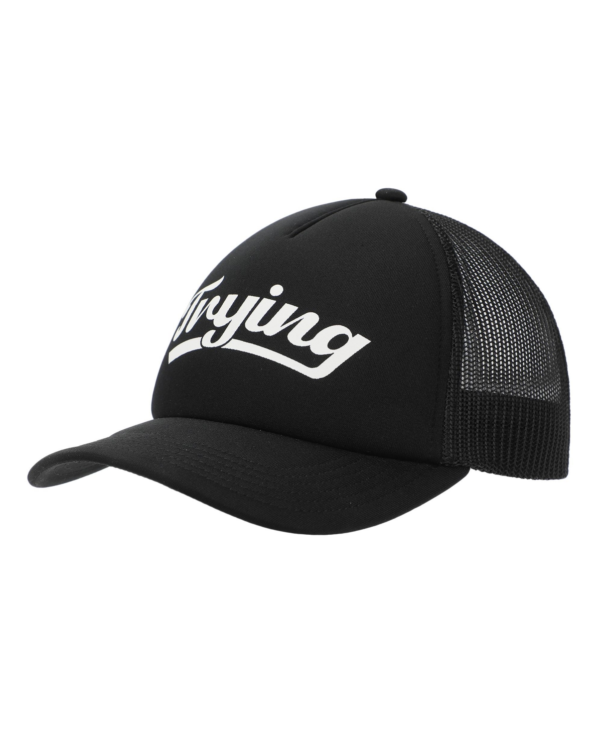 Trying Black Foam Trucker Hat - Trying black