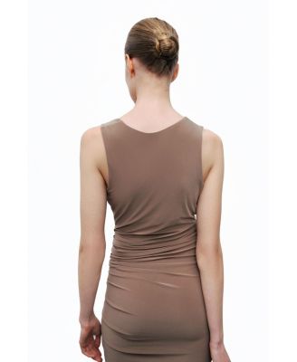 Women's Midi Dress with Gathered Detail