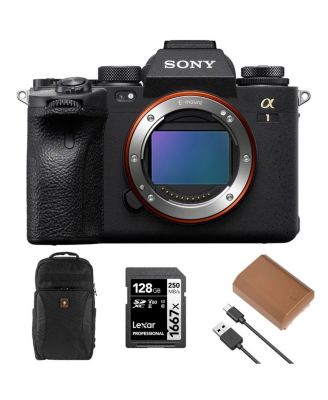 Alpha 1 Full Frame Mirrorless Digital Camera Bundle with Backpack, 128GB SD Card, Extra Battery