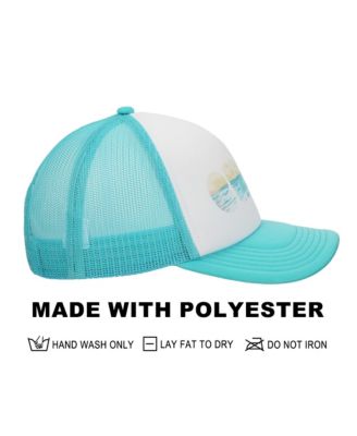 Chill Beach Vibes White & Aqua Foam Trucker Hat