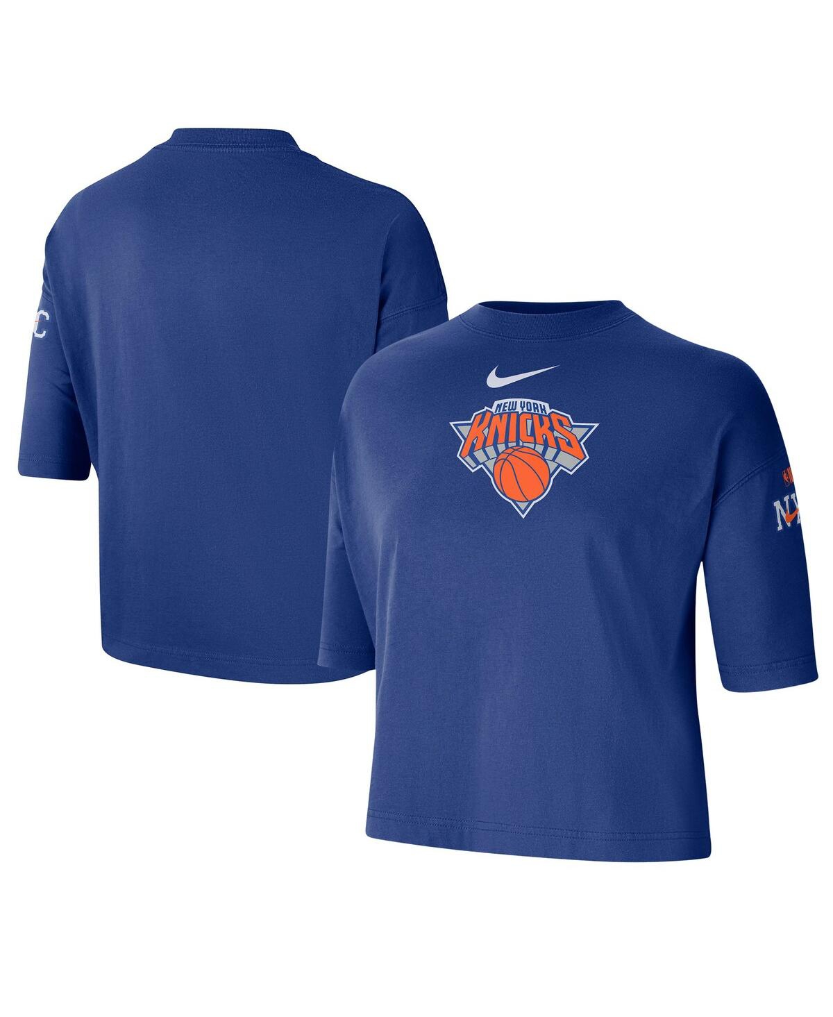 Nike Women's Blue New York Knicks 2024/25 City Edition Courtside Boxy T-shirt In Blue
