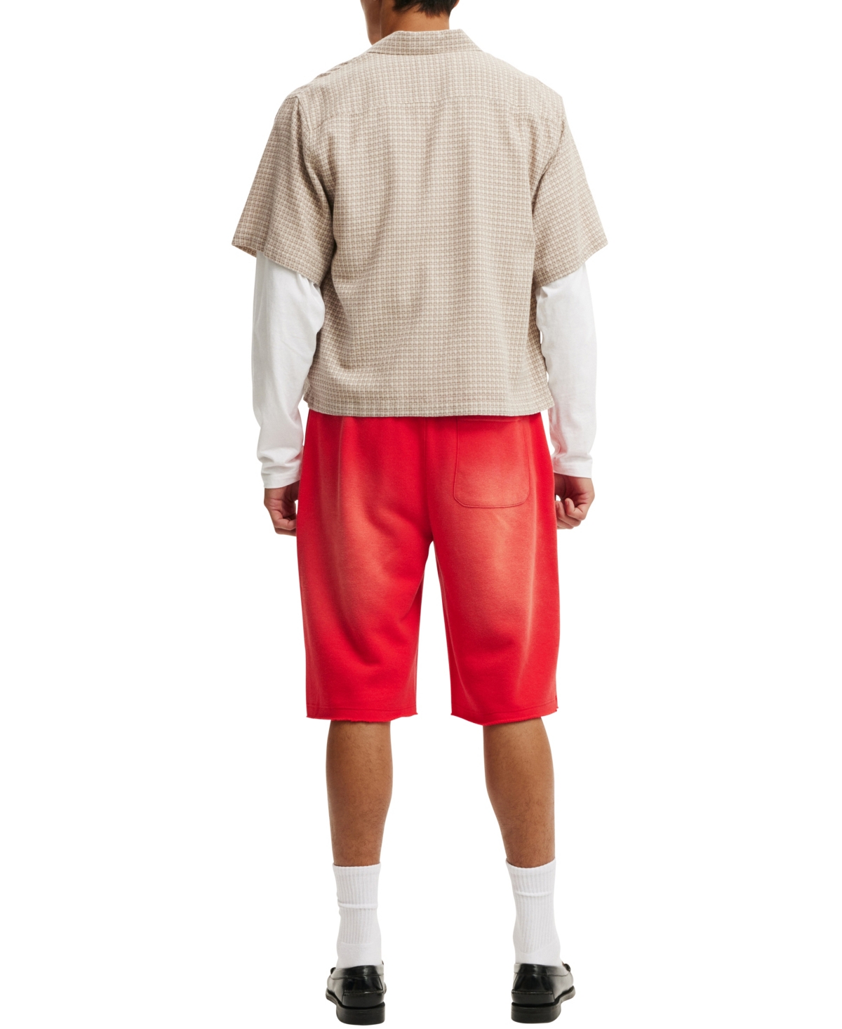 Shop Cotton On Men's Super Baggy Fleece Shorts In Red