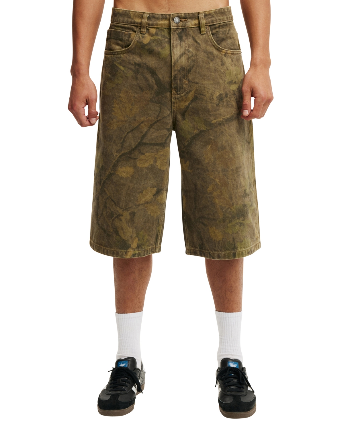Shop Cotton On Men's Super Baggy Jort Shorts In Green