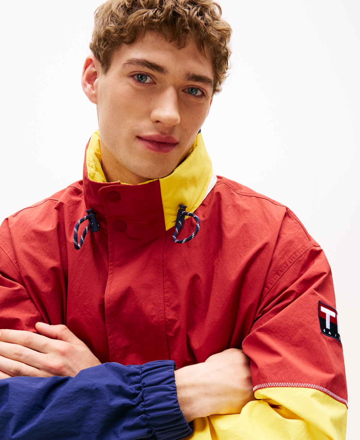 TOMMY HILFIGER MEN'S LONG SLEEVE COLORBLOCKED SAILING JACKET 