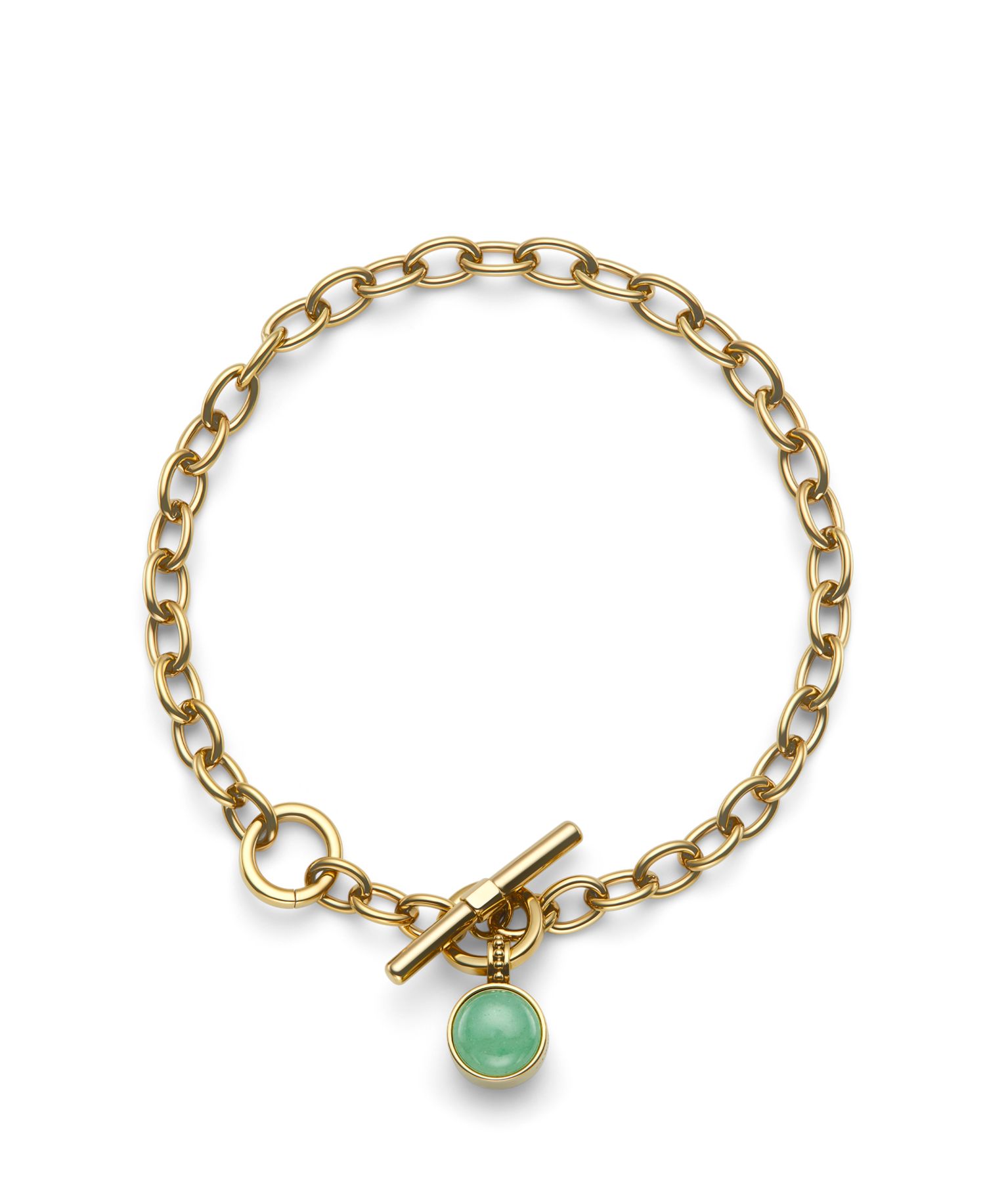 Women's Gemstones Gold Tone Stainless Steel Bracelet