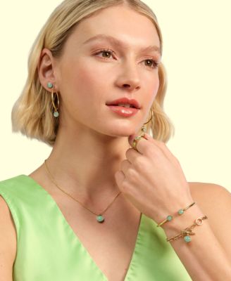 Women's Gemstones Gold Tone Stainless Steel Bracelet