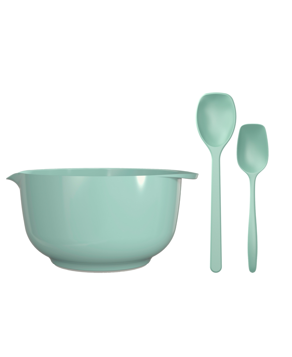 Rosti Margrethe 3-piece Bowl With Large Spoons In Nordic Green