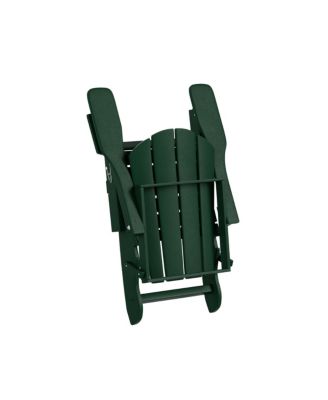 All-Weather Contoured Outdoor Poly Folding Adirondack Chair (Set of 4)