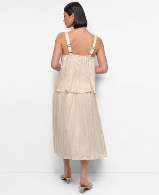 Женский топ без рукавов с присборенными складками от DKNY