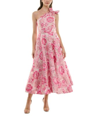 Женское жаккардовое платье с цветочным рисунком Taylor из жаккарда на одно плечо