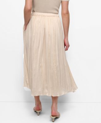 Женская юбка миди с приталенными складками от DKNY