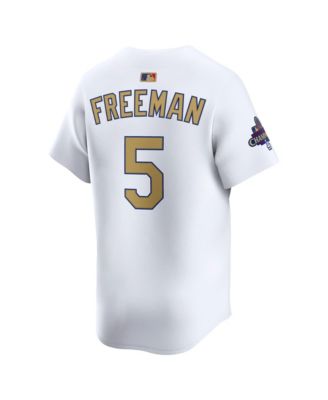 Мужская футболка Nike Freddie Freeman White из лимитированной коллекции Los Angeles Dodgers 2025 Gold Collection Limited.