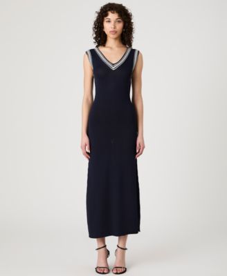 French Connection - Women's Sage Knit-Trim Sleeveless Dress