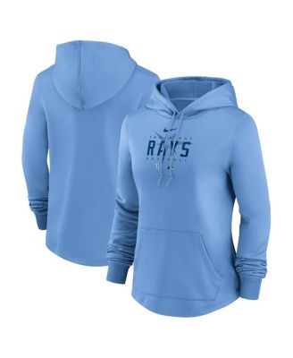 Nike - Women's Light Blue Tampa Bay Rays Authentic Collection Pregame Performance Pullover Hoodie