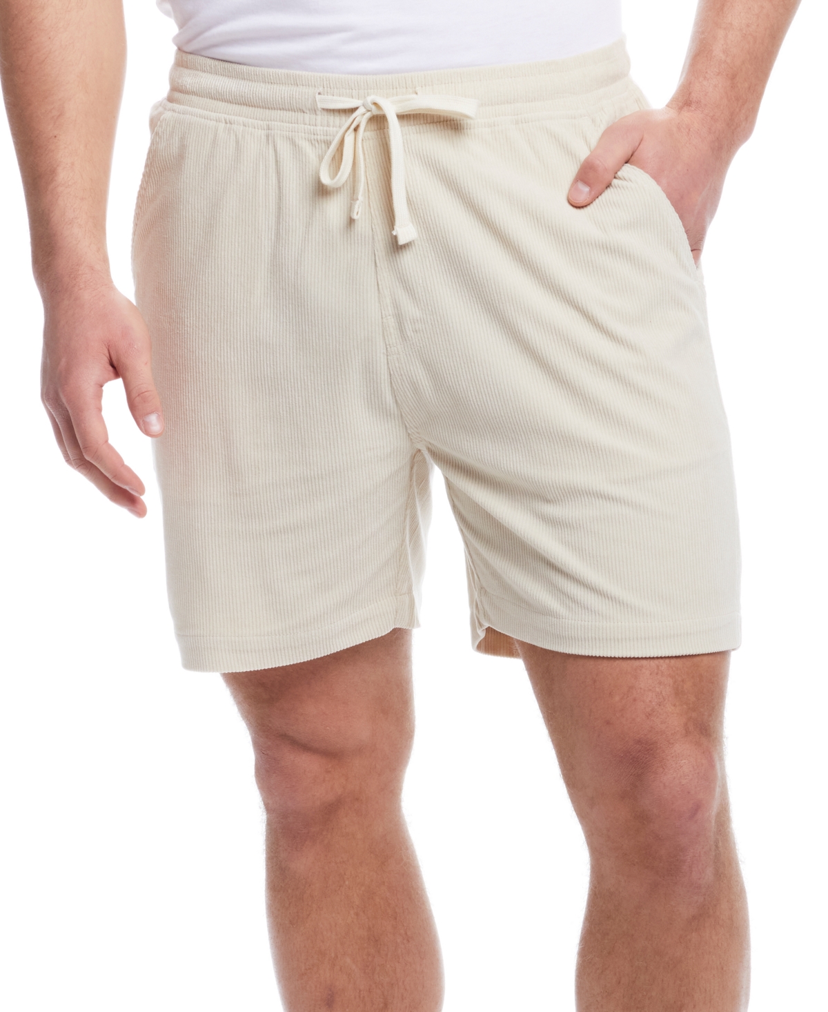 Men's Regular-Fit 6" Corduroy Cabana Shorts - Cream