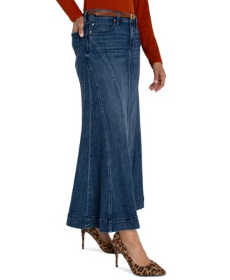Women's Denim Mermaid Maxi Skirt