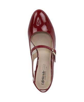 Women's Trust Block Heel Mary Jane Slingback Pumps