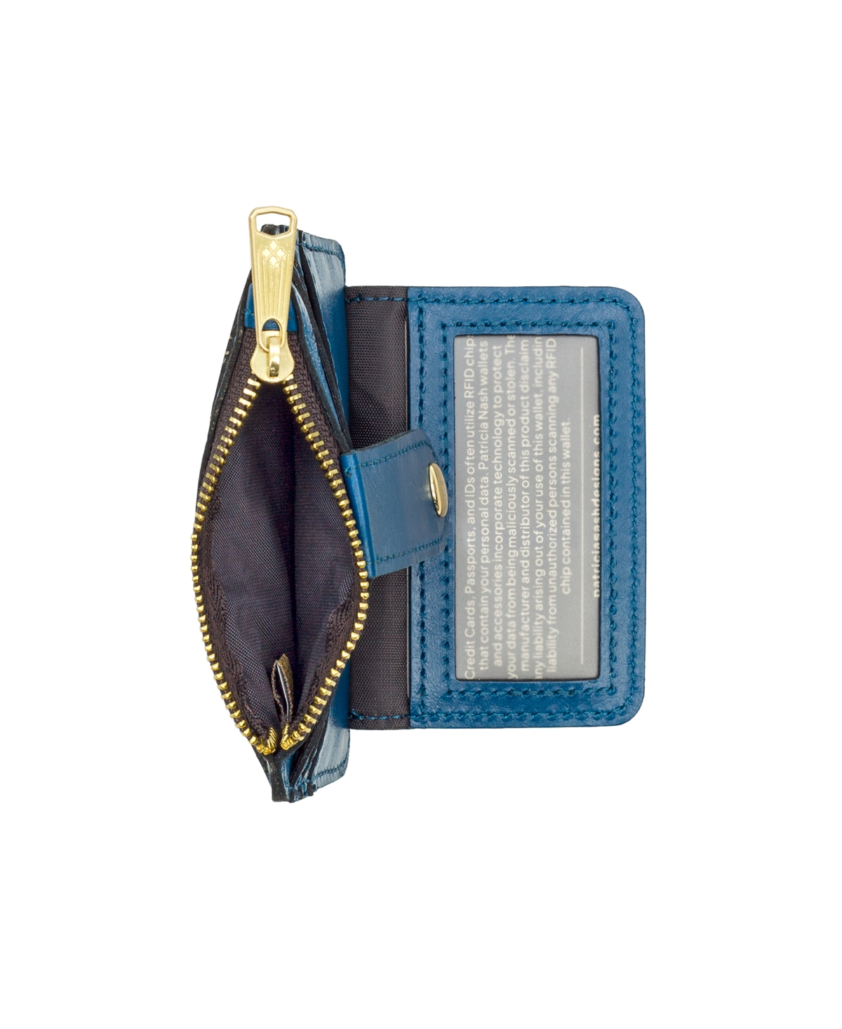 PATRICIA NASH CASSIS ID SMALL PRINTED LEATHER WALLET 