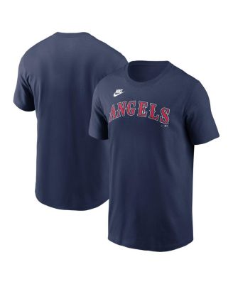 Nike - Men's Navy California Angels Cooperstown Wordmark T-Shirt