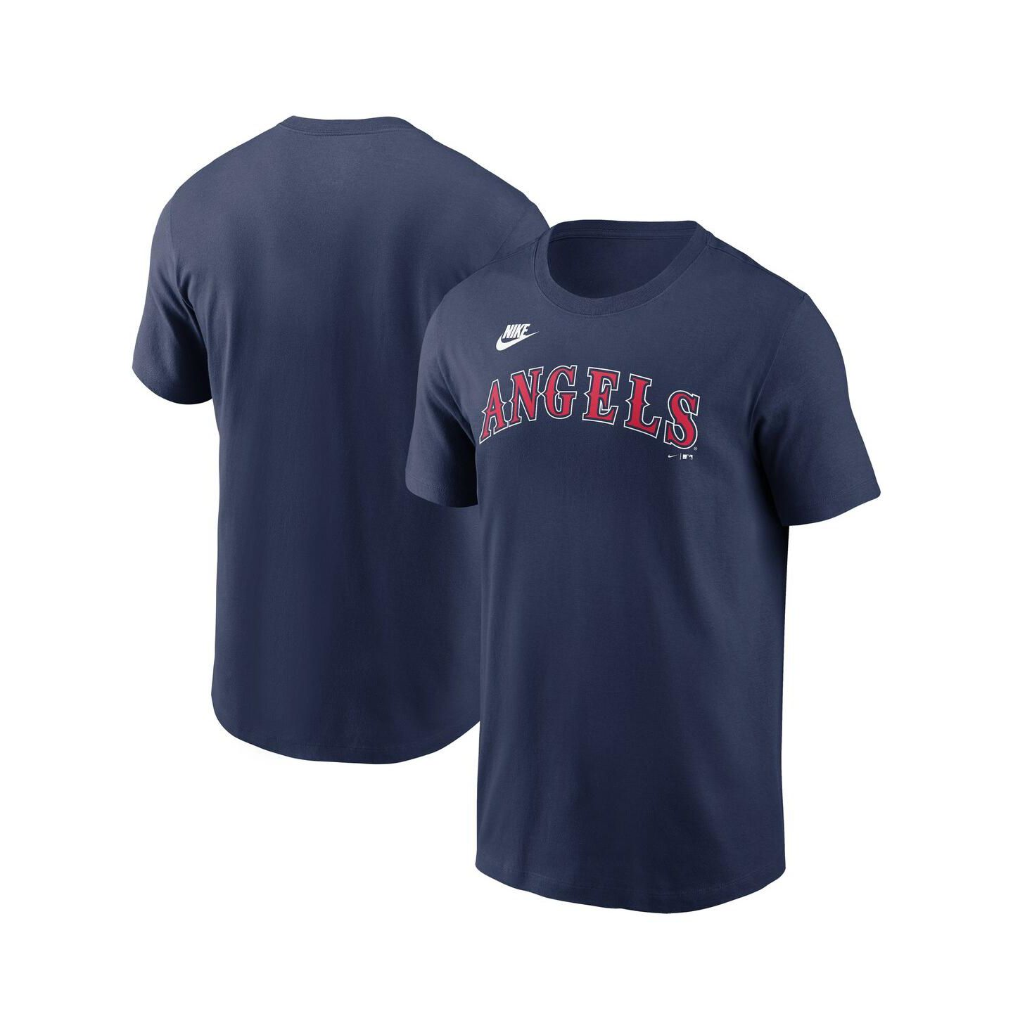 Мужская футболка Nike Navy California Angels Cooperstown Wordmark — фото 1