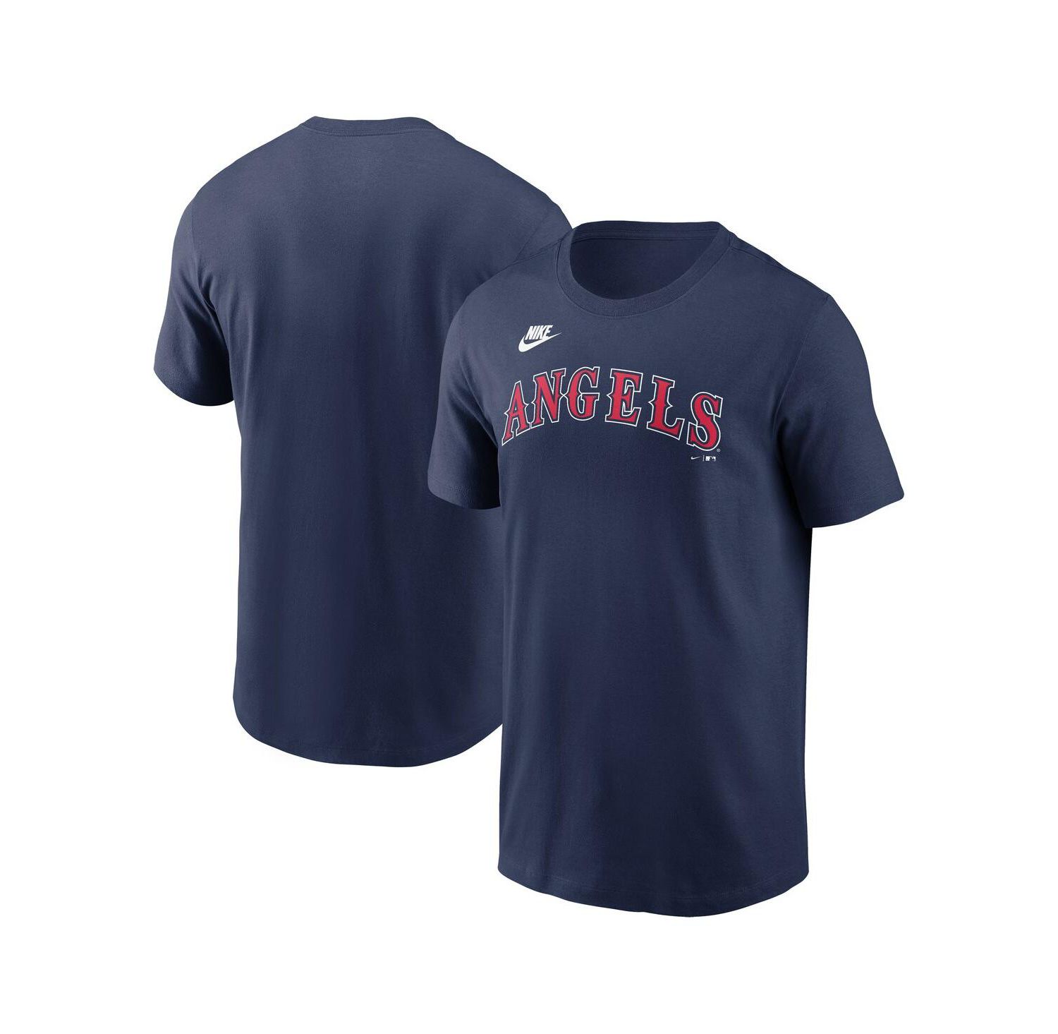 Men's Navy California Angels Cooperstown Wordmark T-Shirt