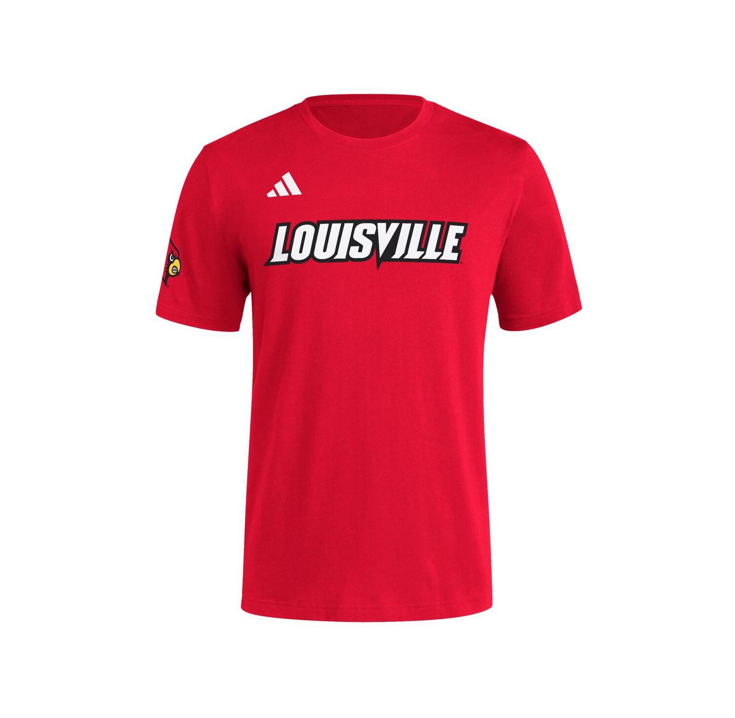 Men's Red Louisville Cardinals Fresh Wordmark T-Shirt