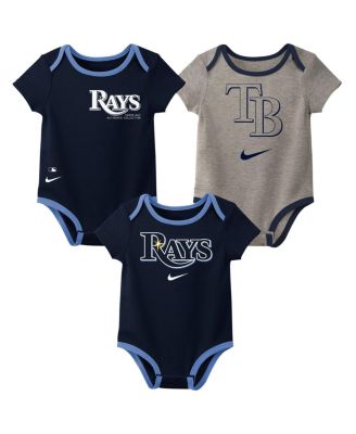 Nike - Baby Boys and Girls Tampa Bay Rays Authentic Collection Three-Pack Bodysuit Set
