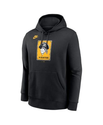 Men's Black Pittsburgh Pirates Cooperstown Collection Logo Club Pullover Hoodie