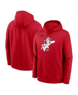 Men's Red Cincinnati Reds Cooperstown Collection Logo Club Pullover Hoodie