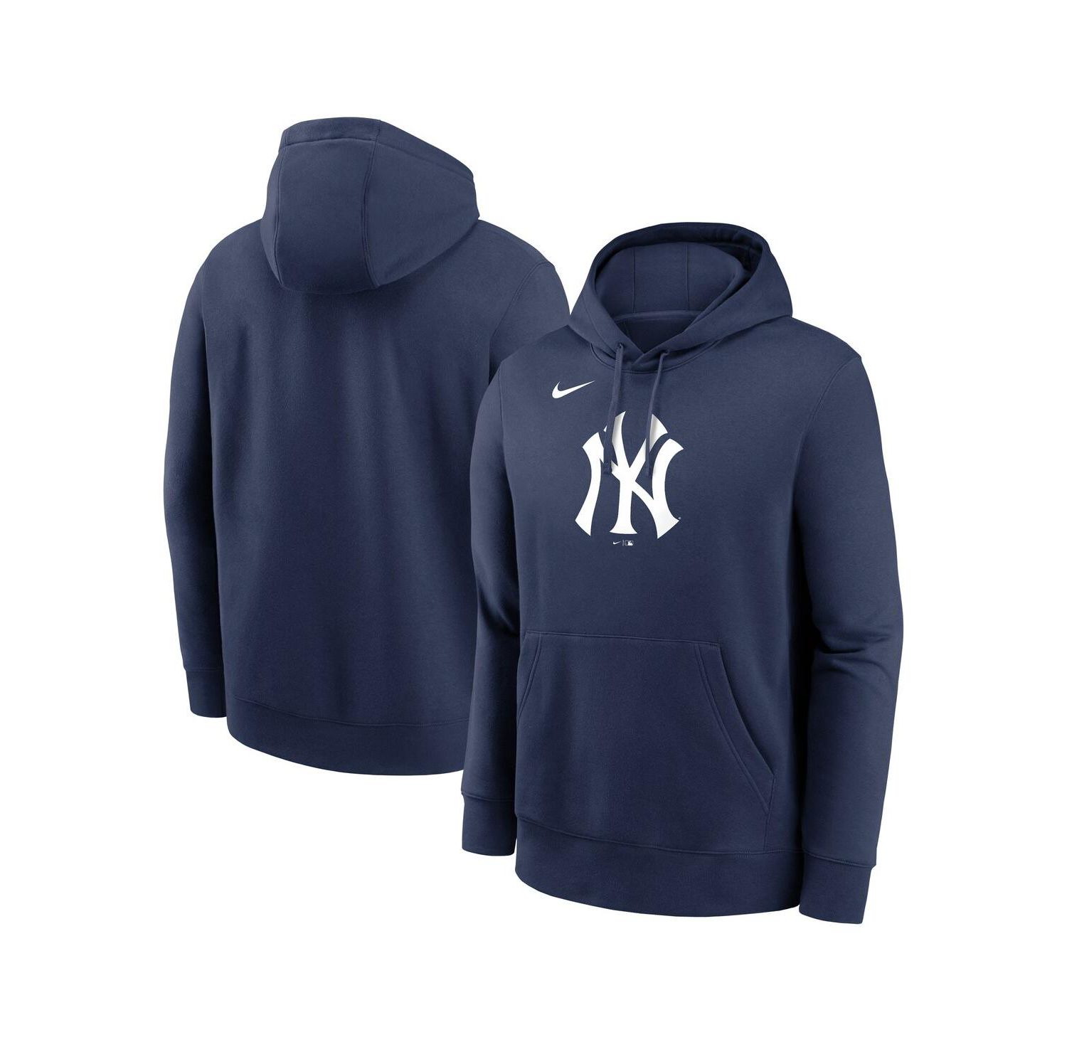 Men's Navy New York Yankees Logo Club Fleece Pullover Hoodie
