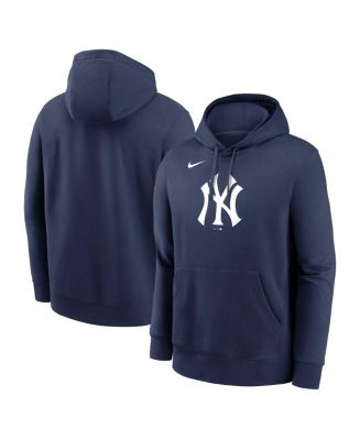 Nike Men's Navy New York Yankees Logo Club Fleece Pullover Hoodie