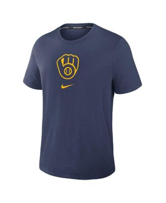 Men's Navy Milwaukee Brewers Authentic Collection Early Work Tri-Blend Performance T-Shirt