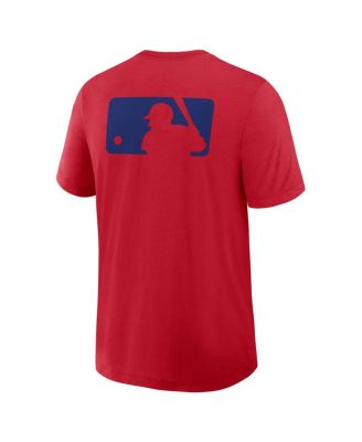 Men's Red Texas Rangers Authentic Collection Early Work Tri-Blend Performance T-Shirt