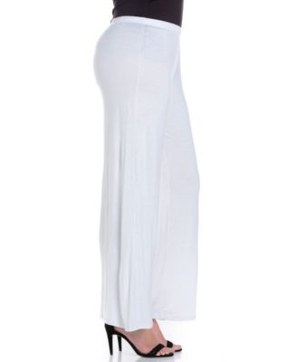 Plus Size Elastic Waist Flared Leg Palazzo Pants