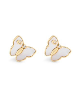 COACH Signature Mother of Pearl Butterfly Stud Earrings 18190₽