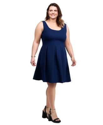 Plus Size Sleeveless Dress with Pockets