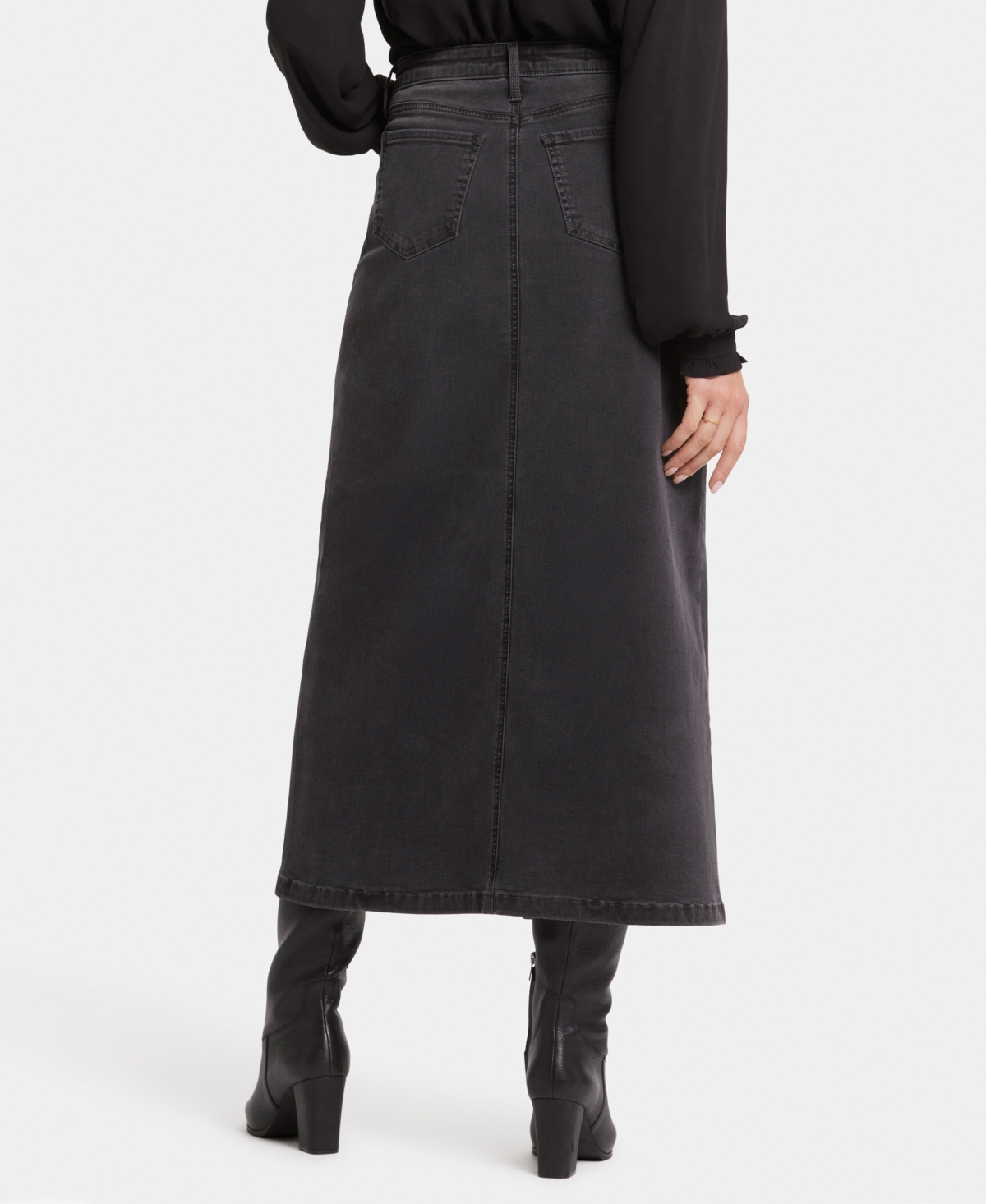 Shop Nydj Women's High Rise Long Skirt In Cloud Stone