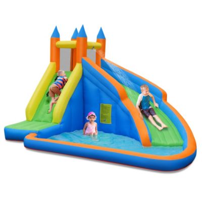 Inflatable Water Slide Mighty Bounce House Castle Moonwalk Splash Pool without Blower