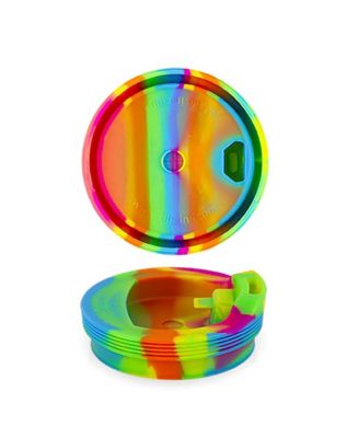 Lids 4 pk: Kids Tumblers & Wine Glasses -Bouncy Black(2),Frosted White,Hippie Hops