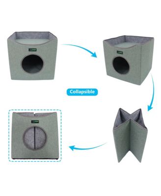 Foldable Cat Condo: Sage Green