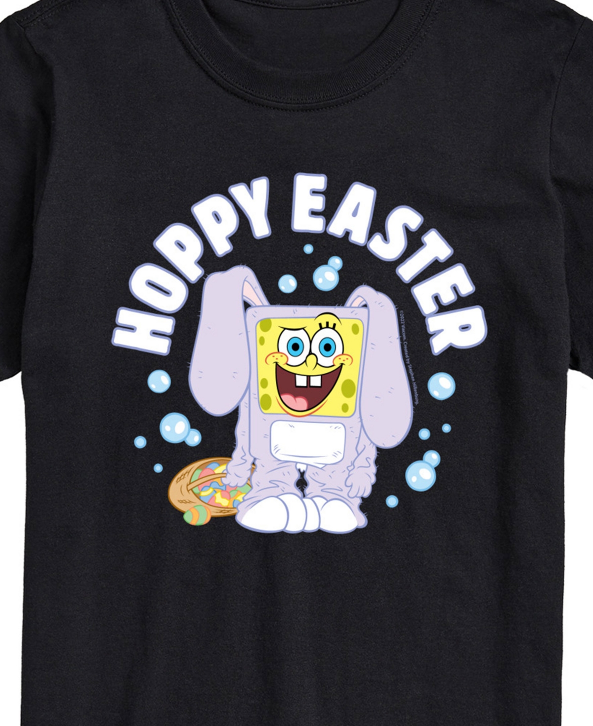 Airwaves Men's Spongebob Squarepants Hoppy Easter Short Sleeve T-shirt In Black