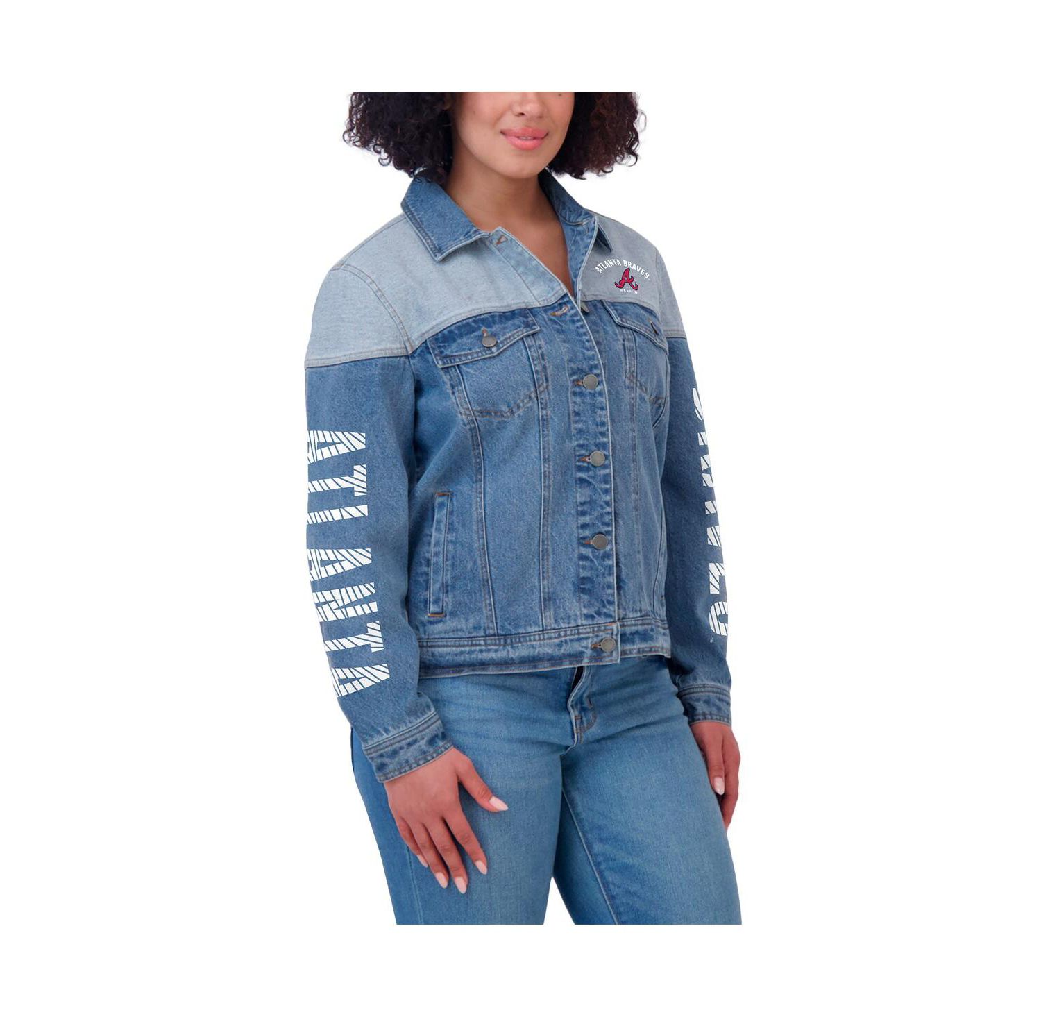 Women's Atlanta Braves Full-Button Denim Jacket